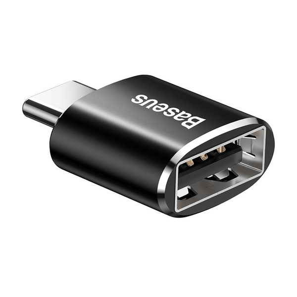 Adapter Baseus USB do USB Type-C 2,4A (czarny)