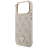 Etui Guess 4G Triangle Logo & Big Strap  Metal Buttons MagSafe do iPhone 17 Pro Max różowy