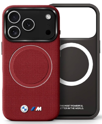 Etui BMW M FW Metal Logo MagSafe do      iPhone 17 Pro czerwony