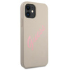 Guess GUHCP12SLSVSGP iPhone 12 mini5,4" szaro różowy/grey pink hardcase Silicone Vintage
