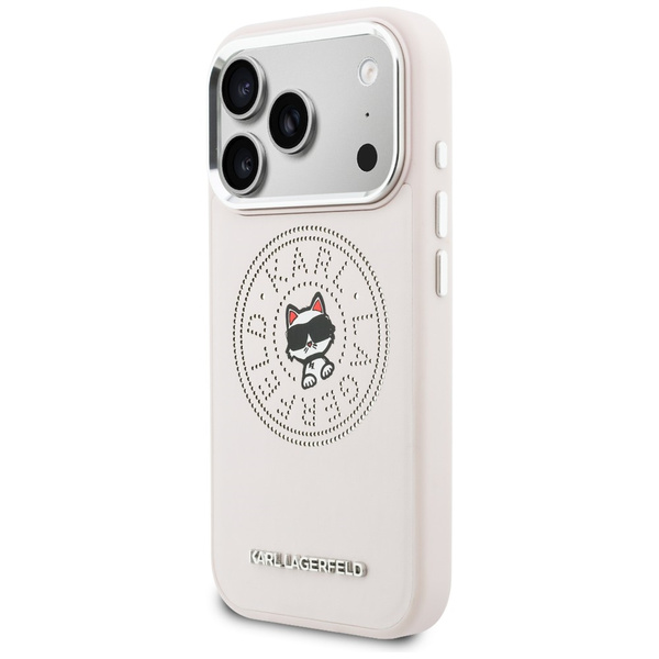 Etui Karl Lagerfeld Point & Choupette    Sketch MagSafe do iPhone 17 Pro różowy
