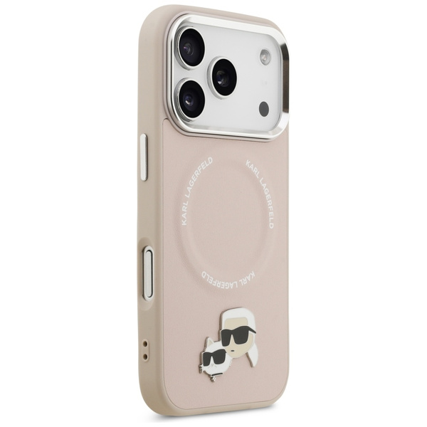 Etui Karl Lagerfeld Karl & Choupette     Pins MagSafe do iPhone 17 Pro Max różowy