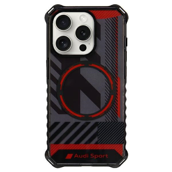 Audi IML Sport MagSafe Case iPhone 15  Pro 6.1" czarny/black hardcase AU-IMLMIP15P-RSQ/D2-BK