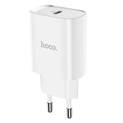Ładowarka sieciowa do telefonu Hoco USB C PD 20W N14 biała