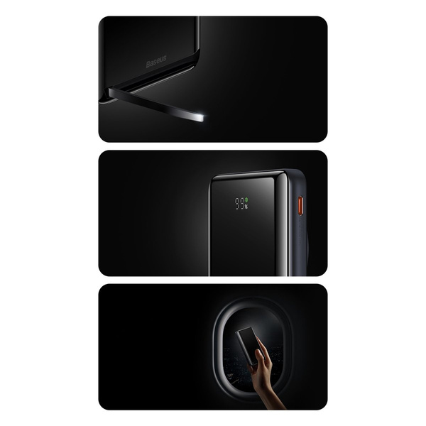 Powerbank Baseus Magnetic Bracket z MagSafe 10000mAh 20W - różowy + kabel USB-C 60W 0.5m