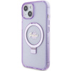 Guess GUHMP15MHRSGSU iPhone 15 Plus / 14 Plus 6.7" fioletowy/purple hardcase Ring Stand Script Glitter MagSafe