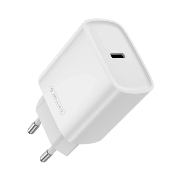 JELLICO wall charger EU53 PD 30W 1xUSB-C + cable USB-C - USB-C White