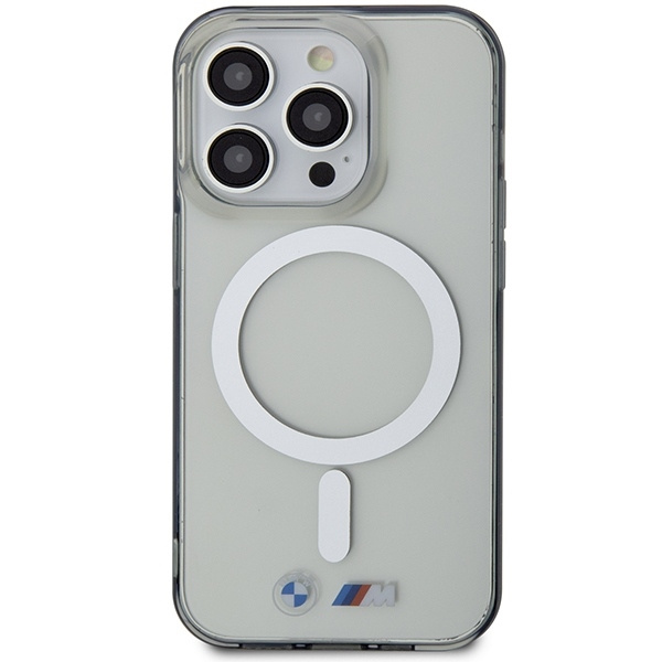 Etui BMW Silver Ring MagSafe na iPhone 14 Pro Max - przezroczyste