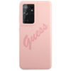 Guess GUHCS21LLSVSPI S21 Ultra G998różowy/pink hardcase Script Vintage
