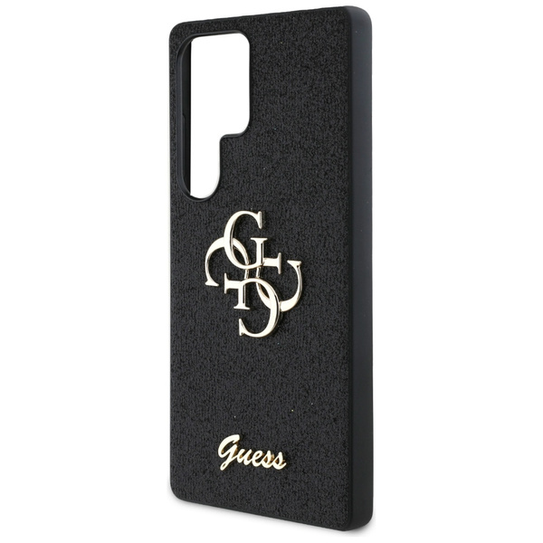 Etui Guess Fixed Glitter Big 4G Metal    Logo do Samsung Galaxy S25 Ultra czarny