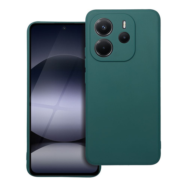 Futerał MATT do XIAOMI Redmi Note 14 4G (GLOBAL - 164,84mm x 78,15mm x 8,16mm) ciemnozielony