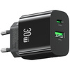 Ładowarka sieciowa USAMS CC316 T65 30W   1xUSB-C 1xUSB-A Fast Charging czarny