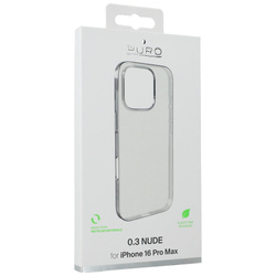 Puro 0.3 Nude Case for iPhone 16 Pro Max, Transparent