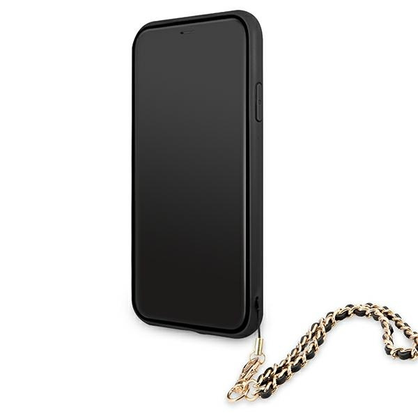 Guess GUHCN61SASGBK iPhone 11 6,1" / Xrczarny/black hardcase Saffiano Chain