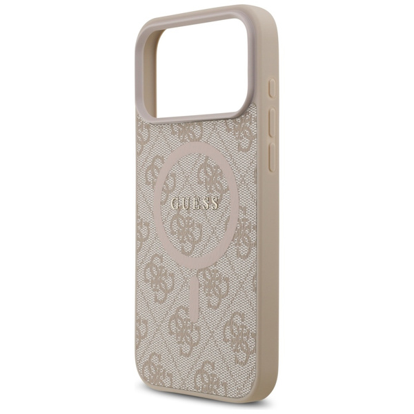 Etui Guess 4G Ring Classic Logo MagSafe  do iPhone 17 Pro Max różowy