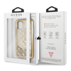 Guess GUHCN58PEOLGGO iPhone 11 Prozłoty/gold hard case 4G Peony Liquid Glitter
