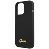 Guess GUHMP13XLSLMGBK iPhone 13 Pro Max6,7" black/czarny hardcase Silicone Script Gold Logo MagSafe
