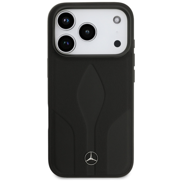 Etui Mercedes Leather The Move MagSafe   do iPhone 17 Pro czarny