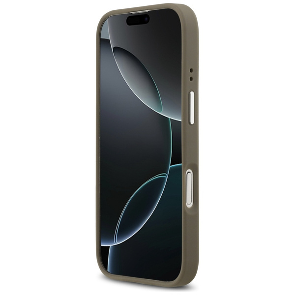 Etui Guess Grained Big 4G Classic Logo   do iPhone 17 brązowy