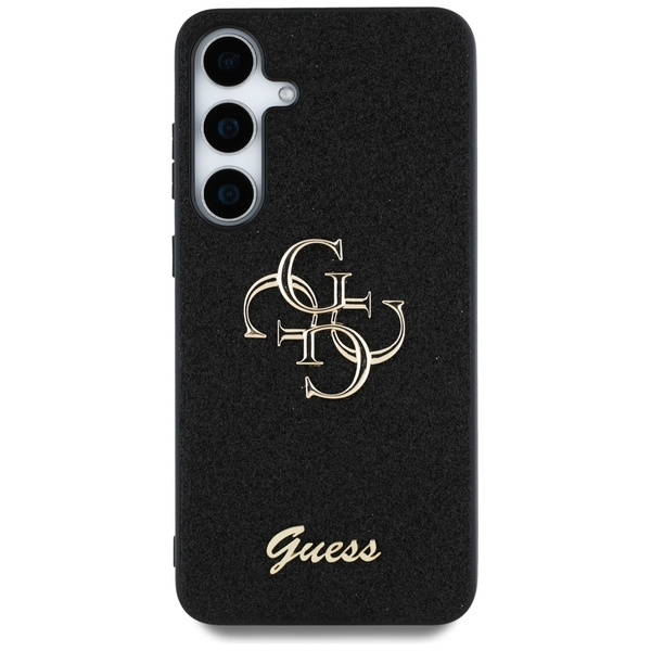 Etui Guess Fixed Glitter Big 4G Metal    Logo do Samsung Galaxy S25 czarny