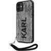 Etui Karl Lagerfeld Sequins Cord na iPhone 11 / Xr - srebrne