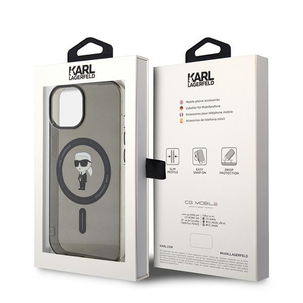 Karl Lagerfeld IML Ikonik MagSafe case for iPhone 15 - black