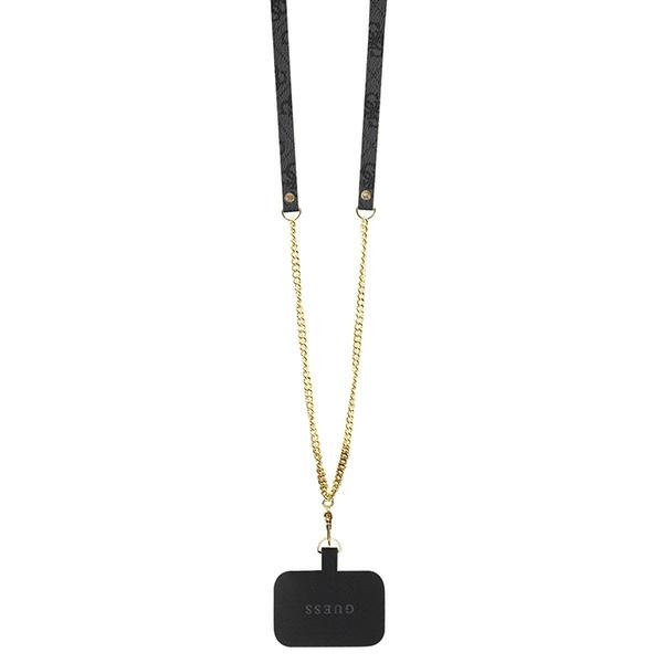 Guess GUHCP15SP4TDSCPK iPhone 15 / 14 / 13 6.1" czarny/black hardcase Crossbody 4G Metal Logo