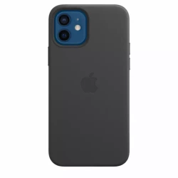 APPLE LEATHER CASE MHKG3ZM/A IPHONE 12 / 12 PRO BLACK NEW