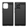 Carbon Case etui do Motorola Edge+ 2023 / Motorola Edge 40 Pro elastyczny silikonowy karbonowy pokrowiec czarne
