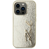 Etui Karl Lagerfeld Wrinkled Metal       Signature do iPhone 15 Pro złoty
