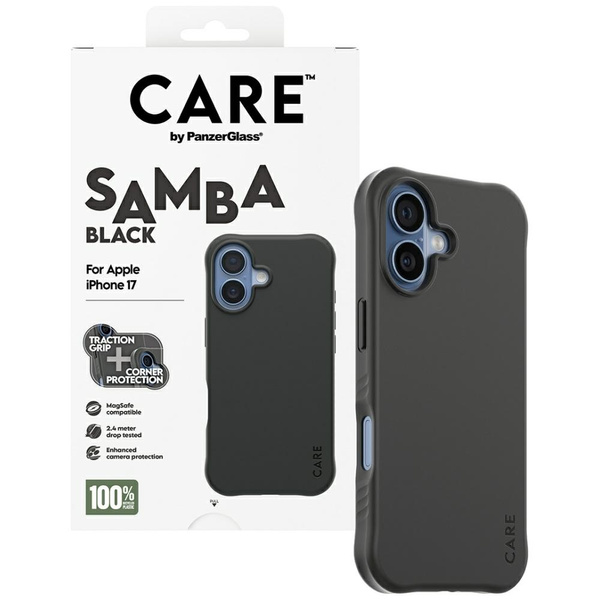 Etui CARE by PanzerGlass Fashionable     Samba MagSafe do iPhone 17 czarny