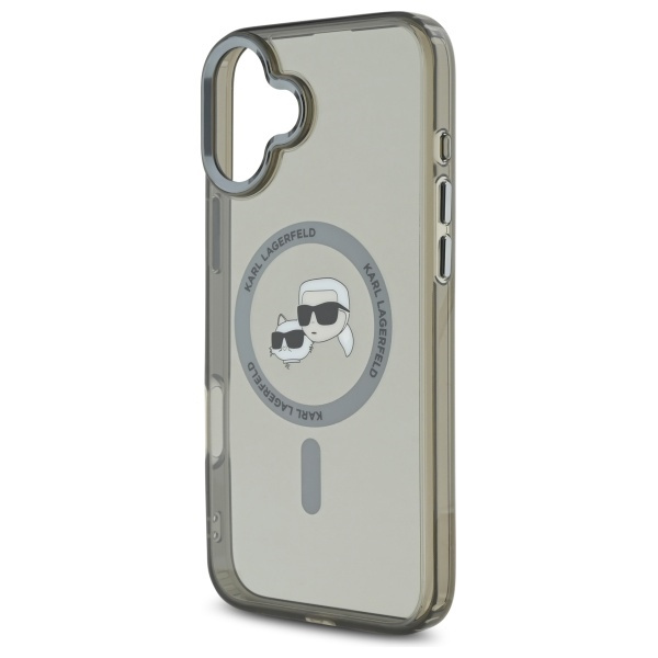 Karl Lagerfeld KLHMP16MHLSKCK iPhone Plus 6.7" czarny/black hardcase IML Metal Karl&Choupette Head MagSafe