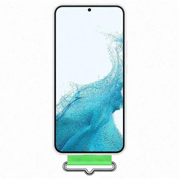 SAMSUNG GALAXY S22 SILICONE COVER WHITE WITH STRAP 
