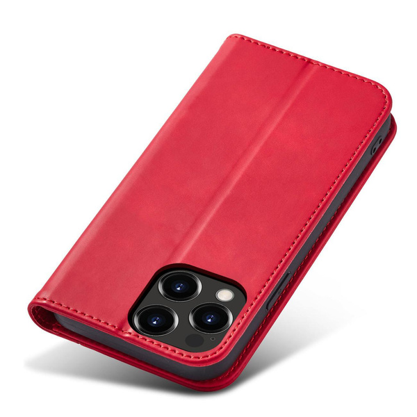 MAGNET FANCY CASE CASE FOR IPHONE 14 FLIP COVER WALLET STAND RED