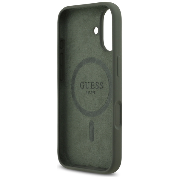 Etui Guess Silicone Triangle Logo        MagSafe do iPhone 17 khaki