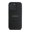 Guess GUHMP16LPGHSMMK iPhone 16 Pro 6.3" czarny/black hardcase Grained Ring MagSafe