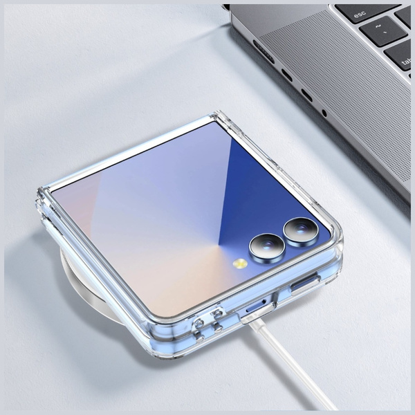 Etui Beline Clear MagSafe do Samsung     Galaxy Z Flip7 przezroczysty