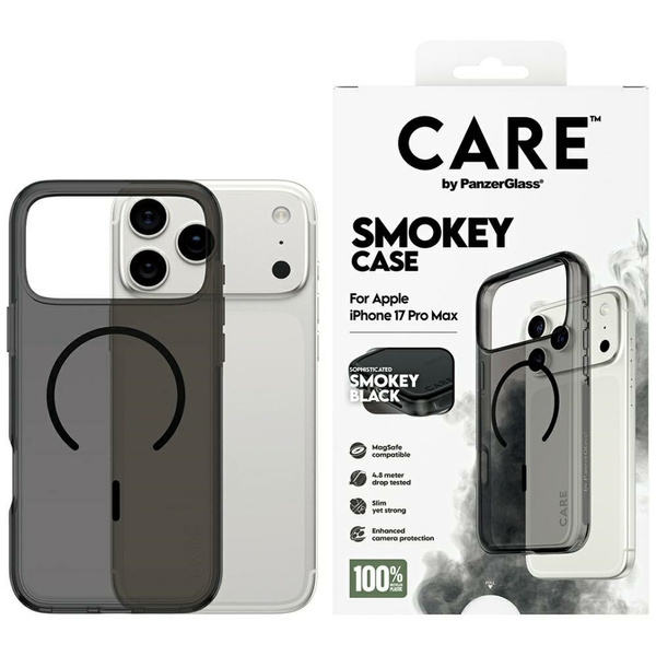 Etui CARE by PanzerGlass Flagship Urban  Explorer w. Black MagSafe do iPhone 17 Pro Max dymny
