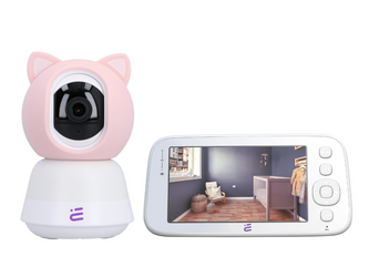 Inteligentna kamera niania WiFi obrotowa FHD alarm kołysanki Baby Guard + monitor różowa Encore View
