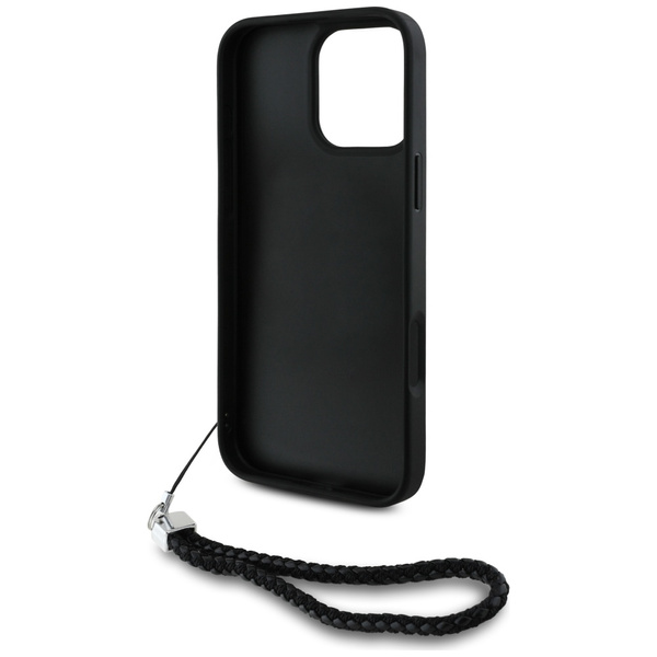Etui Karl Lagerfeld Quilted Initial Logo & Chain Strap do iPhone 16 Pro czarny