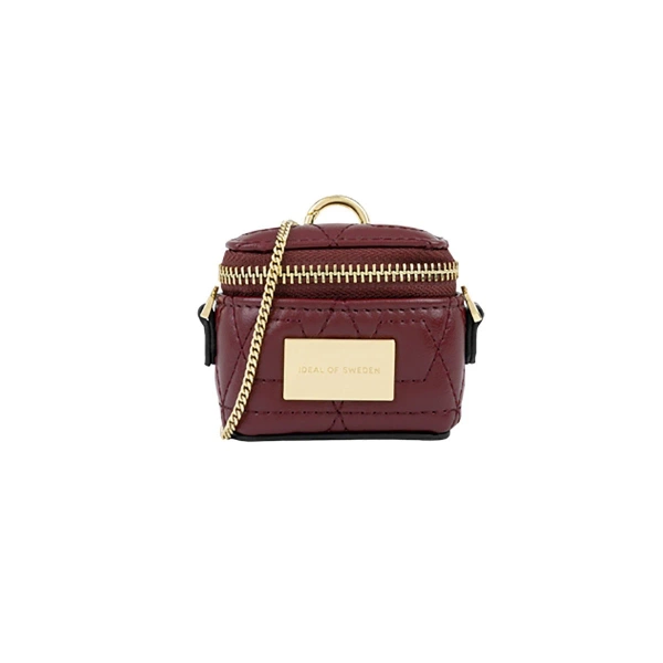 Ideal of Sweden Poppy AirPods Zip Bag Quilted Ruby uniwersalne