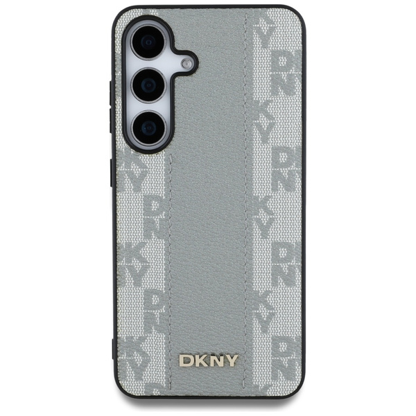 Etui DKNY Leather Checkered Pattern      MagSafe do Samsung Galaxy S25 taupe