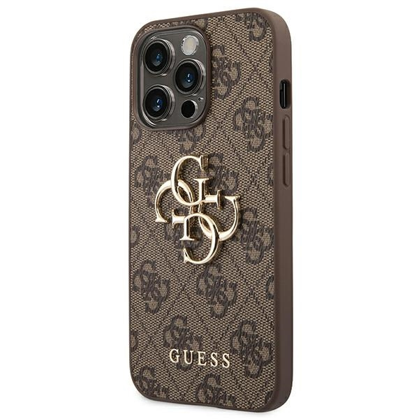 Guess GUHCP14L4GMGBR iPhone 14 Pro6,1" brązowy/brown hardcase 4G Big Metal Logo