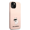 KARL LAGERFELD KLHCP14SSNCHBCP IPHONE 14 / 15 / 13 6,1" HARDCASE RÓŻOWY/PINK SILICONE CHOUPETTE