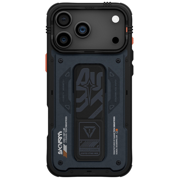 Etui Skinarma Aegis do iPhone 17 Pro Max Magnetic Charging + Grip Stand granatowy