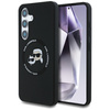 Etui Karl Lagerfeld Silicone Double      Heads And Circle MagSafe do Samsung Galaxy S25+ czarny