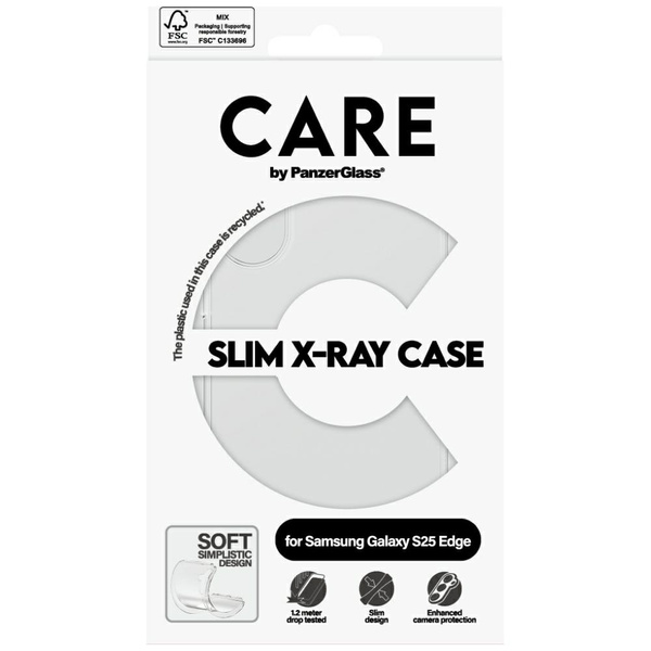 Etui CARE by PanzerGlass Fashion X-Ray   do Samsung Galaxy S25 Edge przezroczysty