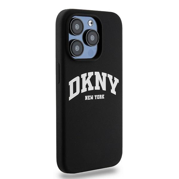 DKNY DKHMP13LSNYACH iPhone 13 Pro / 136.1" czarny/black hardcase Liquid Silicone White Printed Logo MagSafe
