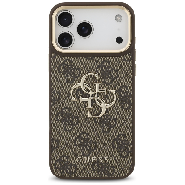 Etui Guess 4G Big 4G Classic Logo Big    Strap Metal Buttons do iPhone 17 Pro Max brązowy