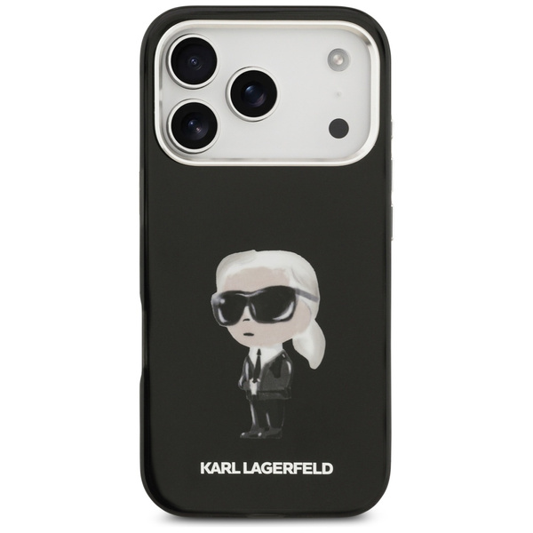 Etui Karl Lagerfeld IML Aquarelle Karl & Logo MagSafe do iPhone 17 Pro czarny